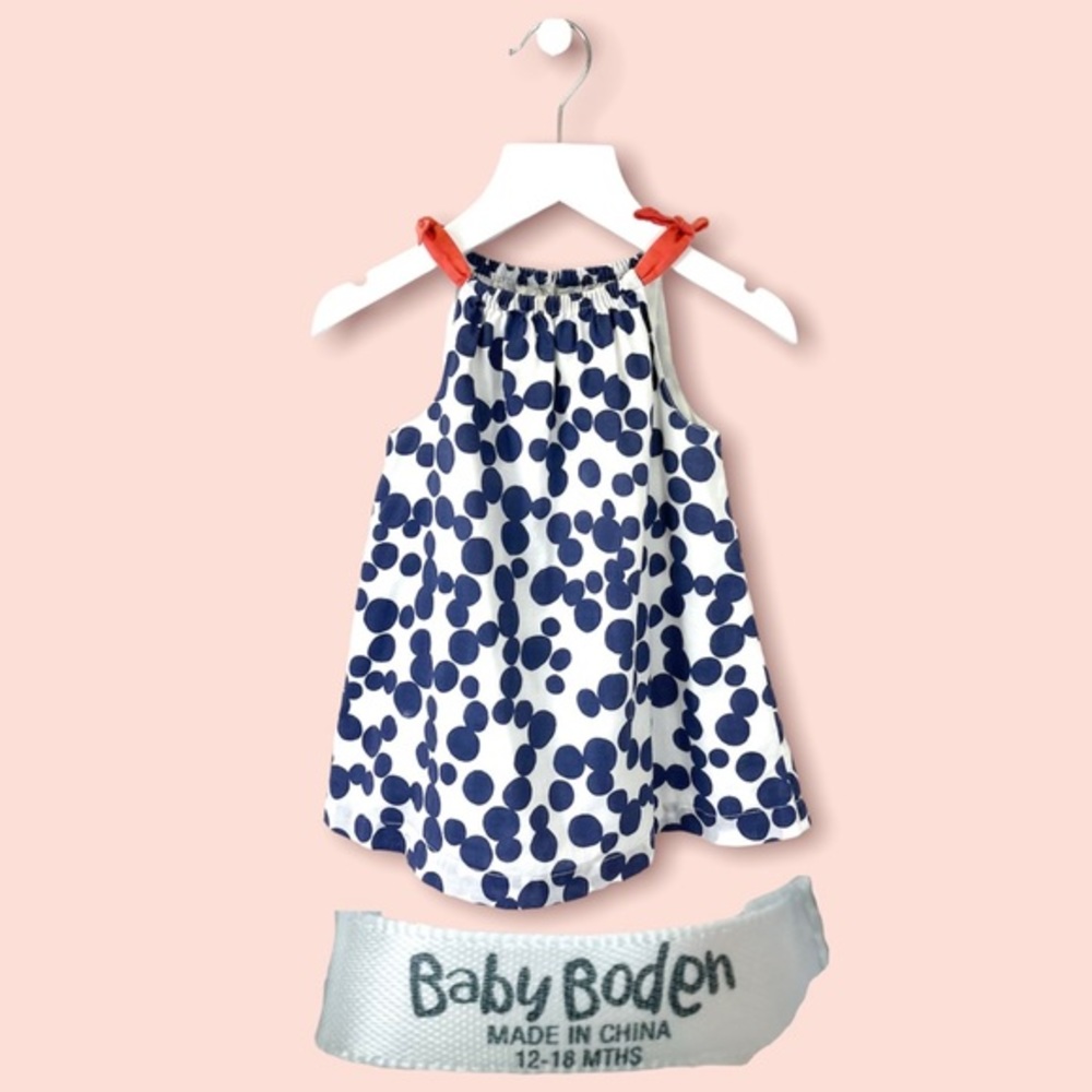 Baby Boden Polka Dot Pillow Case Dress